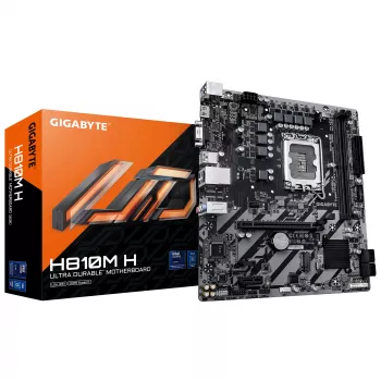 Motherboard GIGABYTE H810M H Micro ATX, Chipset Intel H810, LGA 1851, DDR5, 2x DIMM até 128 GB, PCIe 4.0, HDMI 2.1
