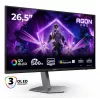 AOC AGON PRO AG276QKD2 Monitor de computador 67,3 cm (26,5 polegadas) 2560 x 1440 píxeis Quad HD QD-OLED Preto, Cinzento