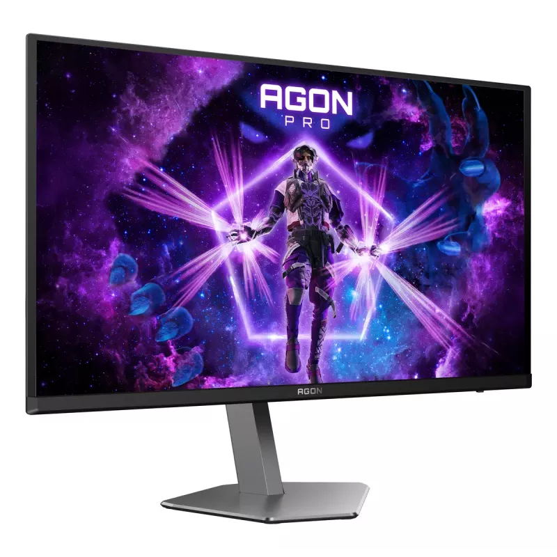 AOC AGON PRO AG276QKD2 Monitor de computador 67,3 cm (26,5 polegadas) 2560 x 1440 píxeis Quad HD QD-OLED Preto, Cinzento