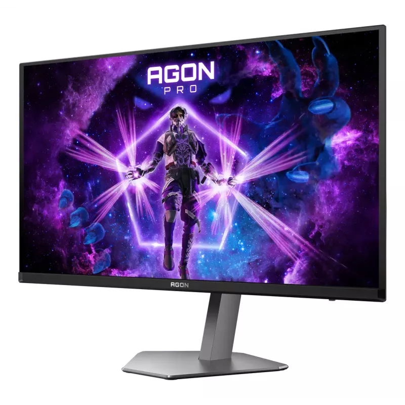 AOC AGON PRO AG276QKD2 Monitor de computador 67,3 cm (26,5 polegadas) 2560 x 1440 píxeis Quad HD QD-OLED Preto, Cinzento