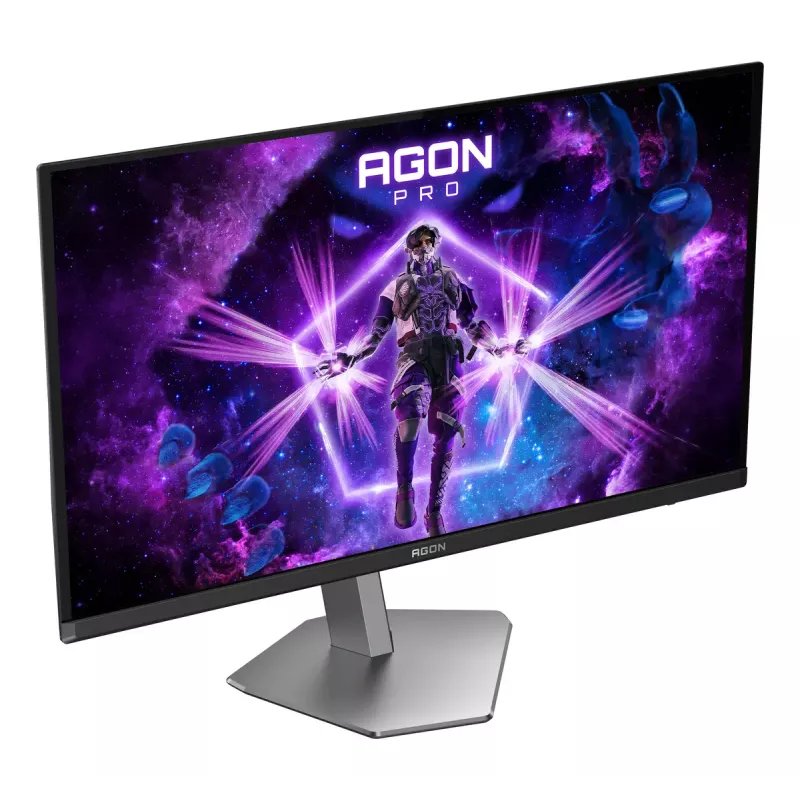 AOC AGON PRO AG276QKD2 Monitor de computador 67,3 cm (26,5 polegadas) 2560 x 1440 píxeis Quad HD QD-OLED Preto, Cinzento