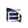 Kingston Technology DataTraveler 64GB USB3.2 Gen 1 Exodia M (Preto + Azul) – 2 unid.