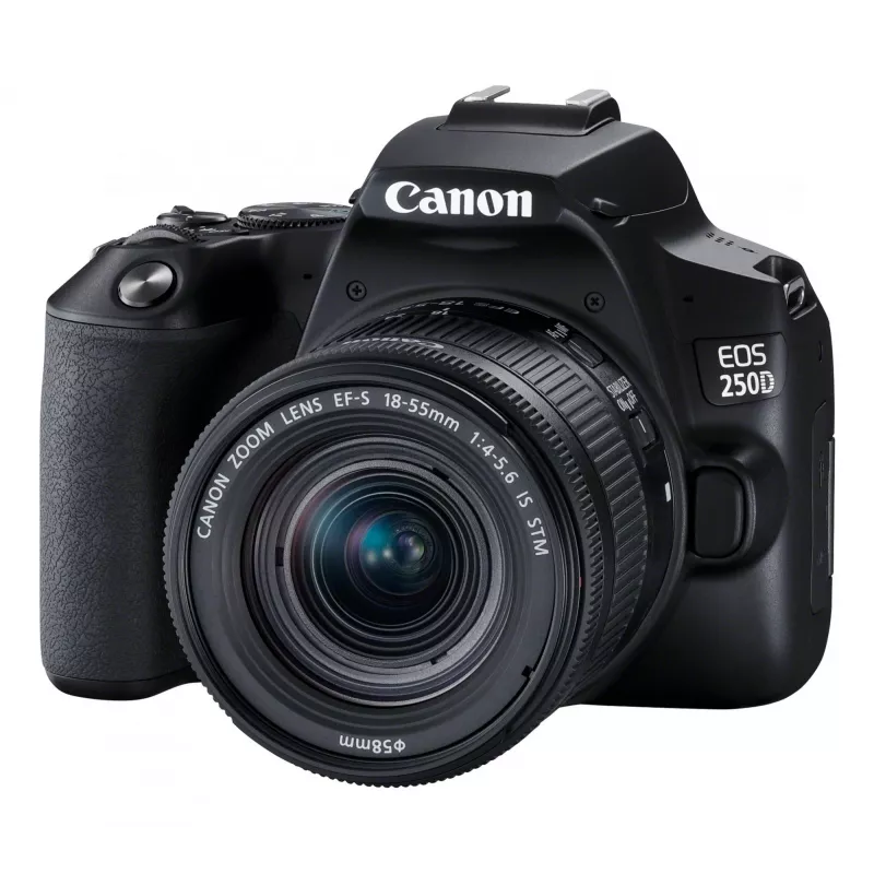 Canon EOS 250D+EF-S 18-55mm Kit de câmara SLR 24,1 MP CMOS 6000 x 4000 píxeis Preto