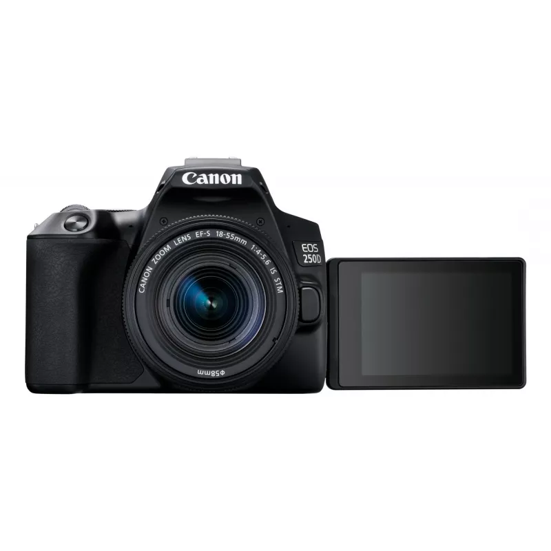 Canon EOS 250D+EF-S 18-55mm Kit de câmara SLR 24,1 MP CMOS 6000 x 4000 píxeis Preto