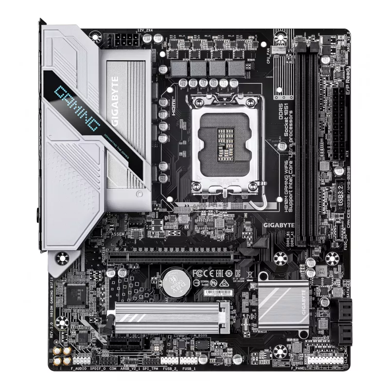 Placa-mãe GIGABYTE H810M GAMING WIFI6, Intel Core Ultra, LGA 1851, Micro ATX