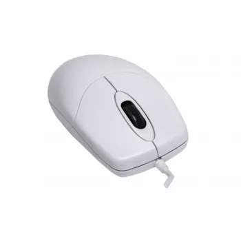 Rato Contour Design Active Key Contour lavável IP68 com roda de scroll com fio branco PMJ1