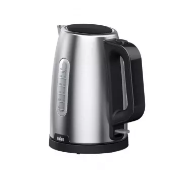 Chaleira elétrica Braun PurShine WK102AI-WK1500BK 1,7 L 2200 W preta, aço inoxidável