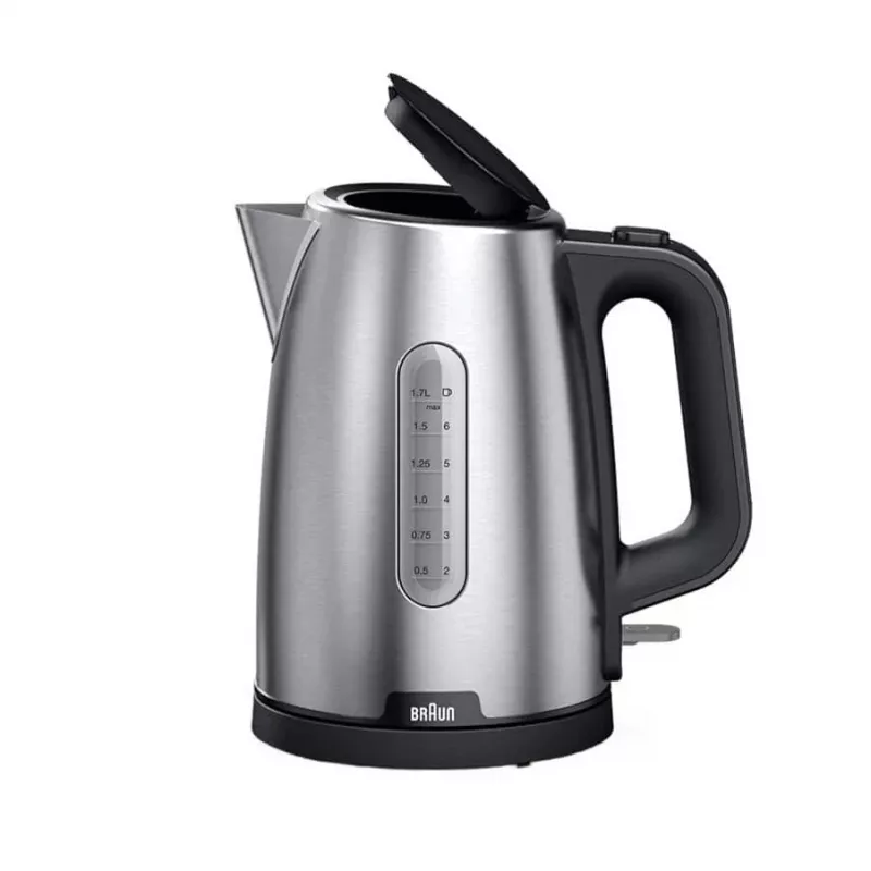 Chaleira elétrica Braun PurShine WK102AI-WK1500BK 1,7 L 2200 W preta, aço inoxidável