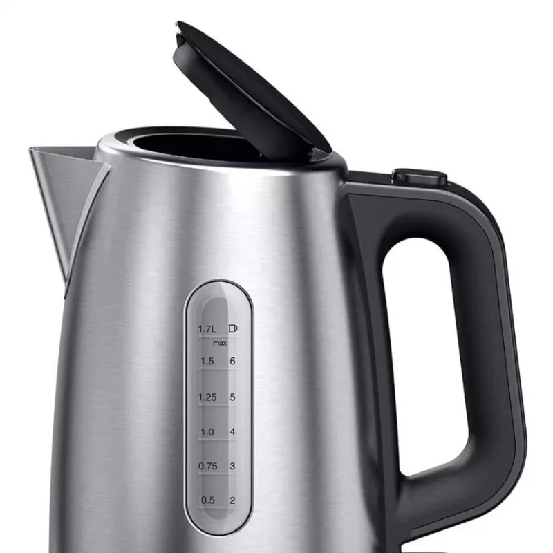 Chaleira elétrica Braun PurShine WK102AI-WK1500BK 1,7 L 2200 W preta, aço inoxidável