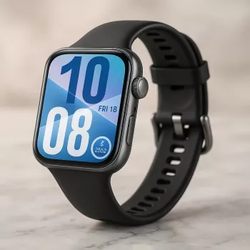 Smartwatch HUAWEI WATCH FIT 4 — ecrã de 1,82 polegadas (4,62 cm), GPS, 400 mAh, caixa em alumínio 38 mm, preto, bracelete em polímero