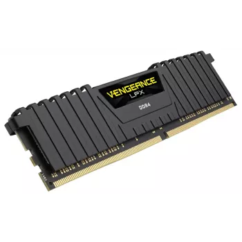Memória CORSAIR 16GB DDR4 3000MHz C16 Vengeance LPX preta