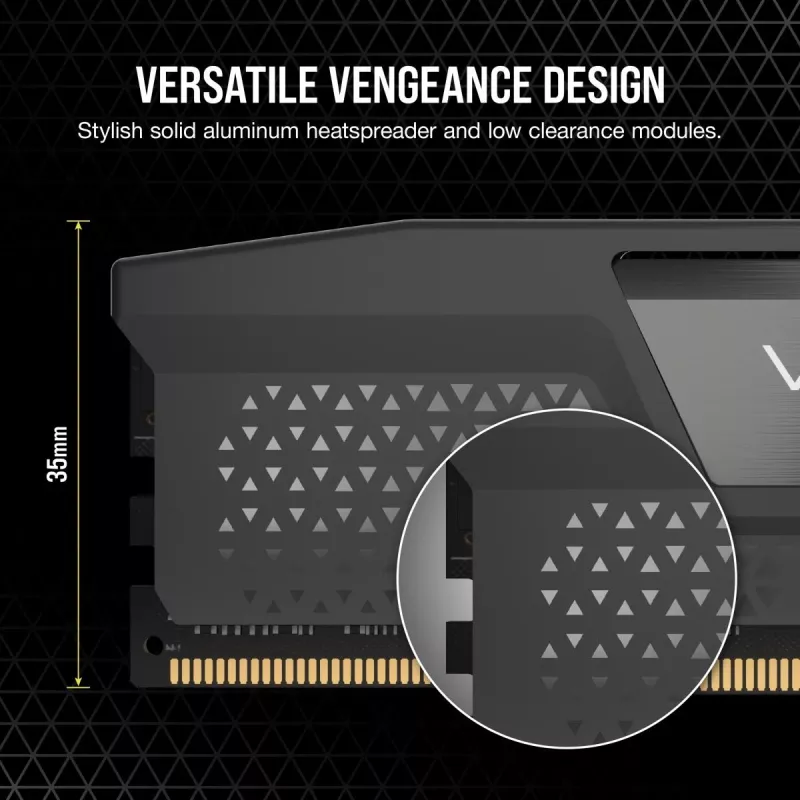 DIMM 32 GB DDR5-6000 (2x 16 GB) Dual-Kit, memória cinzenta, CMK32GX5M2B6000Z30, Vengeance, AMD EXPO