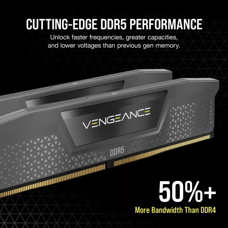DIMM 32 GB DDR5-6000 (2x 16 GB) Dual-Kit, memória cinzenta, CMK32GX5M2B6000Z30, Vengeance, AMD EXPO