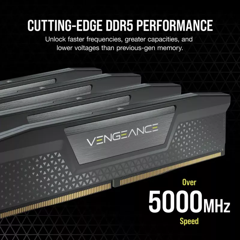 Memória CORSAIR 32GB (2x16GB) DDR5 DRAM 7200MT/s CL34 kit de memória Vengeance - preta
