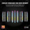 Memória CORSAIR 64GB (2x32GB) DDR5 DRAM 5200MT/s CL40 AMD EXPO & Intel XMP kit de memória Vengeance RGB