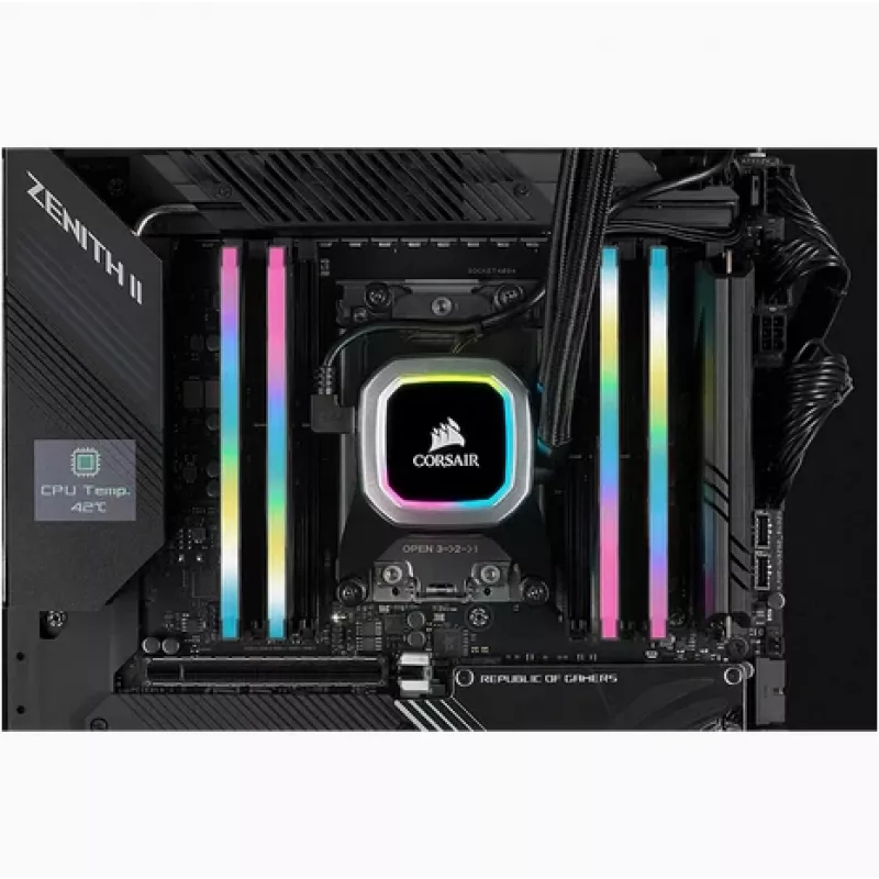 Memória CORSAIR 64GB DDR4 (4 x 16GB) DRAM 3200MHz C16 kit de memória Vengeance RGB Pro SL preto