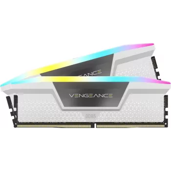 Memória CORSAIR 32GB DDR5 (2x16GB) DRAM 5200MT/s CL40 kit de memória Vengeance RGB - branco