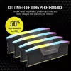 DIMM 128 GB DDR5-5600 (4x 32 GB) Quad-Kit, memória preta, CMH128GX5M4B5600C40, Vengeance RGB, INTEL XMP