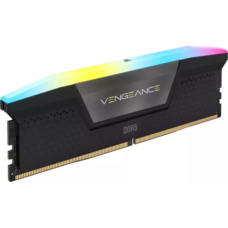 DIMM 128 GB DDR5-5600 (4x 32 GB) Quad-Kit, memória preta, CMH128GX5M4B5600C40, Vengeance RGB, INTEL XMP