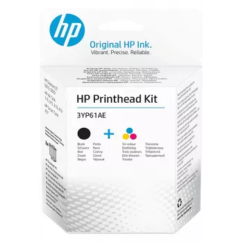 HP 3YP61AE kit de cabeça de impressão preto/tricolor GT, preto, ciano, magenta, amarelo, tinta pigmentada, tinta de corante, 2 unid.