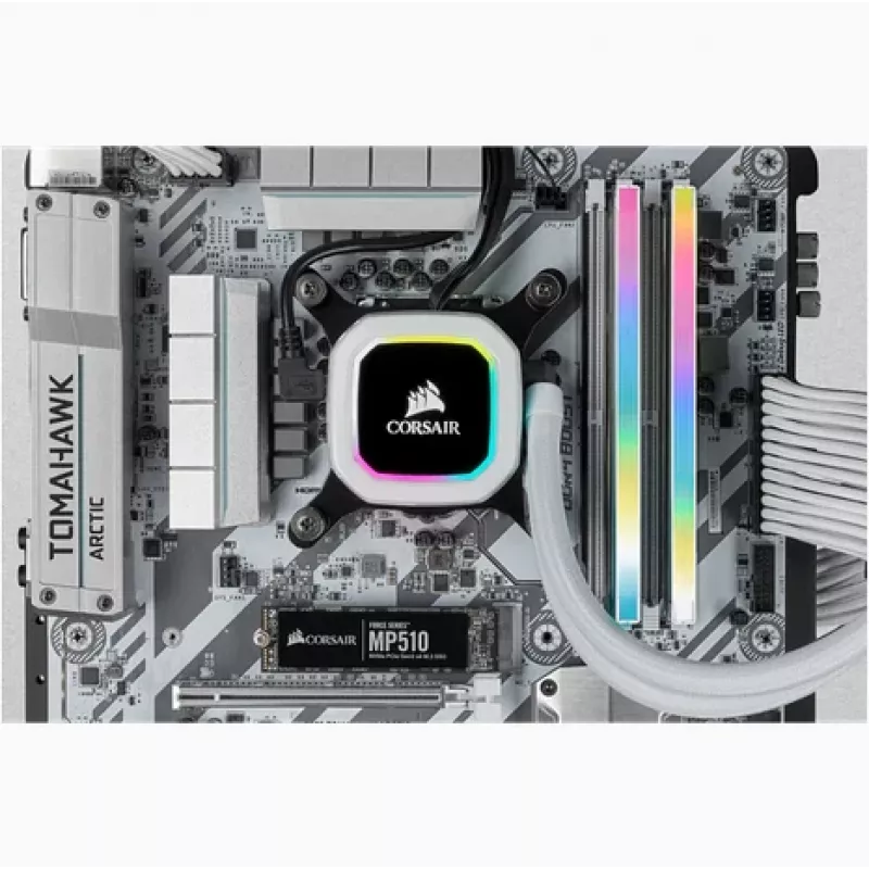 Memória CORSAIR 64GB DDR4 (4 x 16GB) DRAM 3200MHz C16 Kit de memória Vengeance RGB Pro Sl White