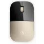 Rato sem fios HP Z3700 Gold, ambidestro, ótico, RF Wireless, 1200 DPI, dourado