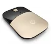Rato sem fios HP Z3700 Gold, ambidestro, ótico, RF Wireless, 1200 DPI, dourado