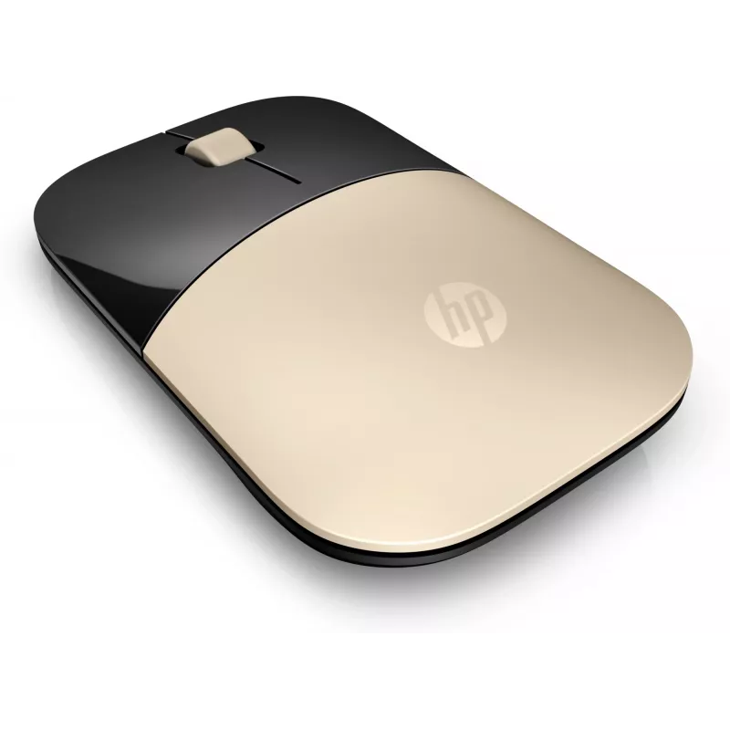 Rato sem fios HP Z3700 Gold, ambidestro, ótico, RF Wireless, 1200 DPI, dourado