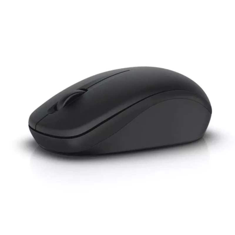 Rato sem fios DELL preto WM126, ambidestro, ótico, RF Wireless, 1000 DPI, preto