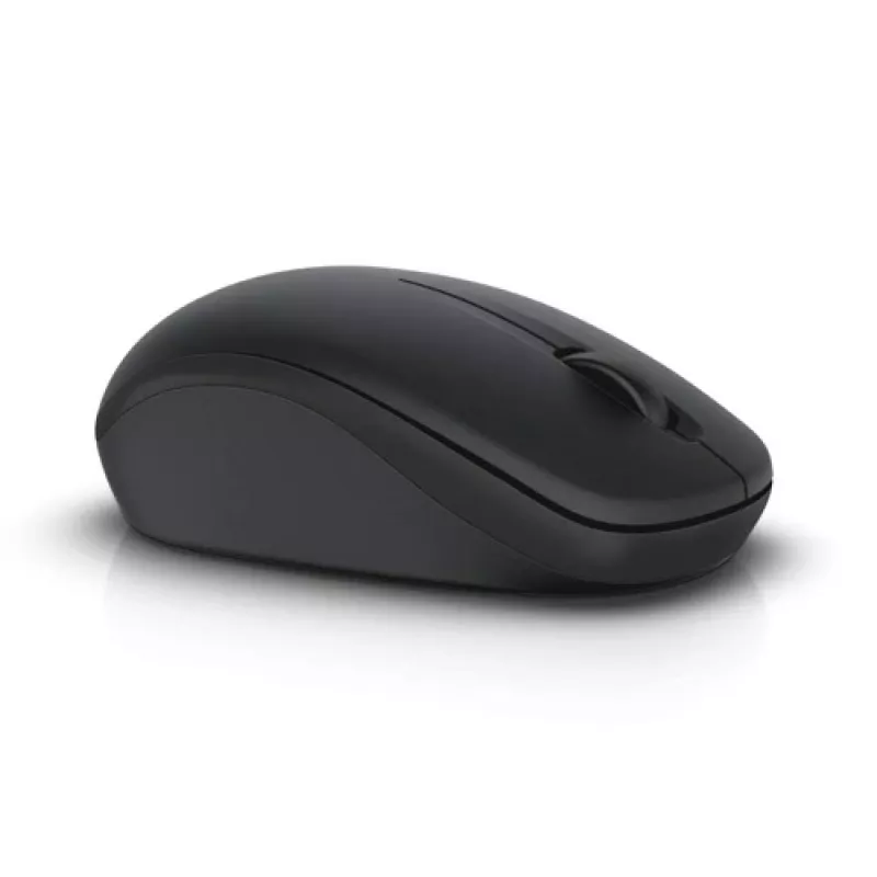 Rato sem fios DELL preto WM126, ambidestro, ótico, RF Wireless, 1000 DPI, preto