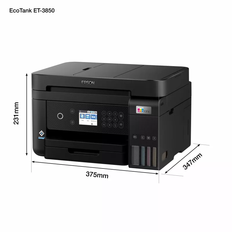 Epson EcoTank ET-3850 Jato de tinta A4 4800 x 1200 DPI 33 ppm Wi-Fi