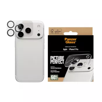 Proteção de lente de câmara PanzerGlass iPhone 17 Pro resistente a riscos e choques