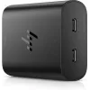 HP 600Q7AA carregador GaN USB-C de 65 W para portátil, 2 × USB-C, 20 V, preto