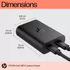 HP 600Q7AA carregador GaN USB-C de 65 W para portátil, 2 × USB-C, 20 V, preto