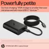 HP 600Q7AA carregador GaN USB-C de 65 W para portátil, 2 × USB-C, 20 V, preto
