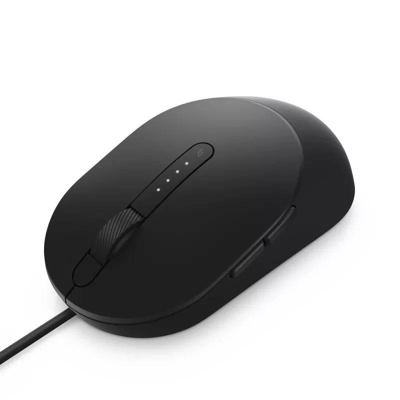 Rato com fio DELL Pro - MS3220 - preto, ambidestro, laser, USB Type-A, 3200 DPI, 2 ms, preto