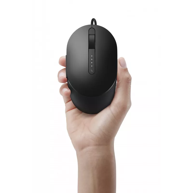 Rato com fio DELL Pro - MS3220 - preto, ambidestro, laser, USB Type-A, 3200 DPI, 2 ms, preto