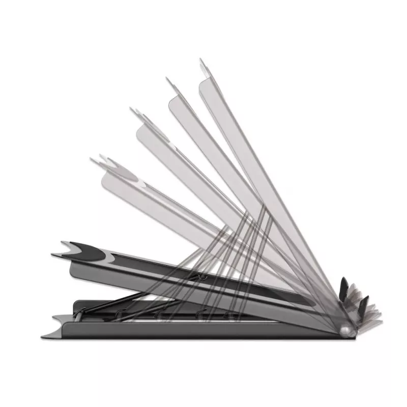 Suporte para portátil e tablet Manhattan, ajustável (5 posições), adequado para todos os tablets e portáteis até 15,6 polegadas, portátil e leve, aço, preto, garantia vitalícia