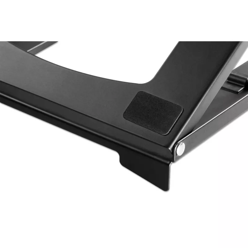 Suporte para portátil e tablet Manhattan, ajustável (5 posições), adequado para todos os tablets e portáteis até 15,6 polegadas, portátil e leve, aço, preto, garantia vitalícia