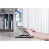 Suporte para portátil e tablet Manhattan, ajustável (5 posições), adequado para todos os tablets e portáteis até 15,6 polegadas, portátil e leve, aço, preto, garantia vitalícia