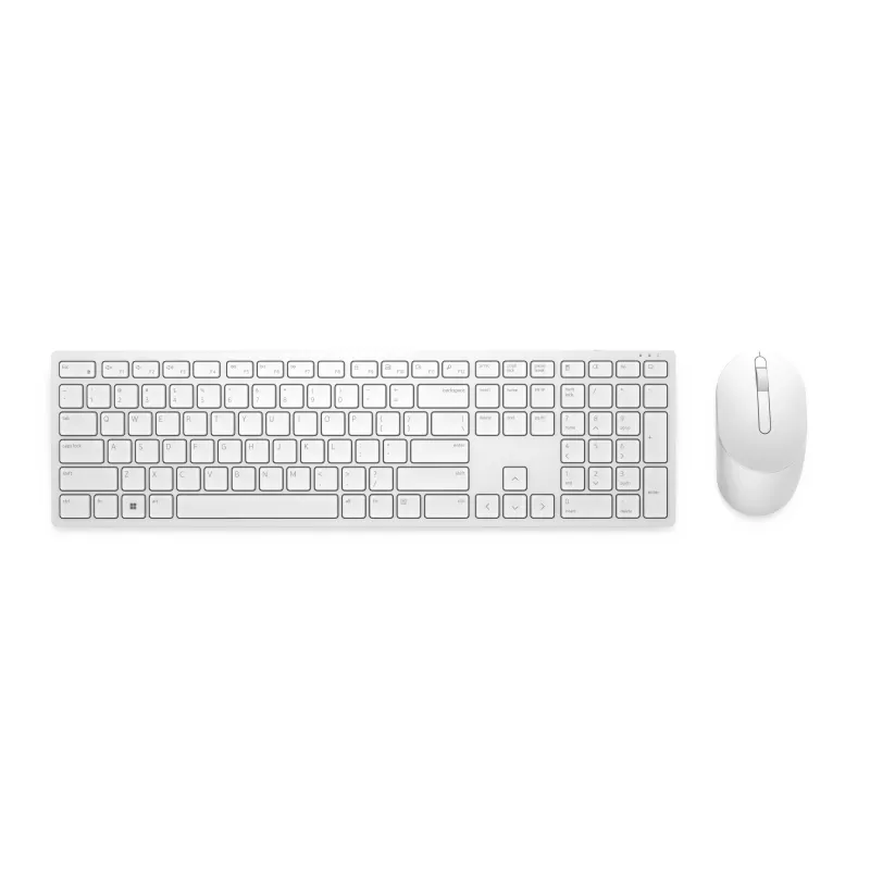 Teclado e rato DELL KM5221W-WH incluídos Office RF sem fios QWERTZ alemão branco