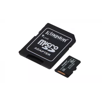 Cartão microSDHC Industrial C10 A1 pSLC Kingston Technology 16GB + adaptador SD