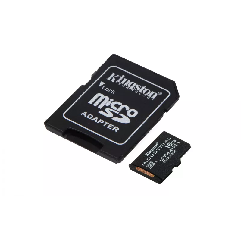 Cartão microSDHC Industrial C10 A1 pSLC Kingston Technology 16GB + adaptador SD