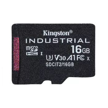 Cartão microSDHC Industrial C10 A1 pSLC Kingston Technology 16GB embalagem individual sem adaptador