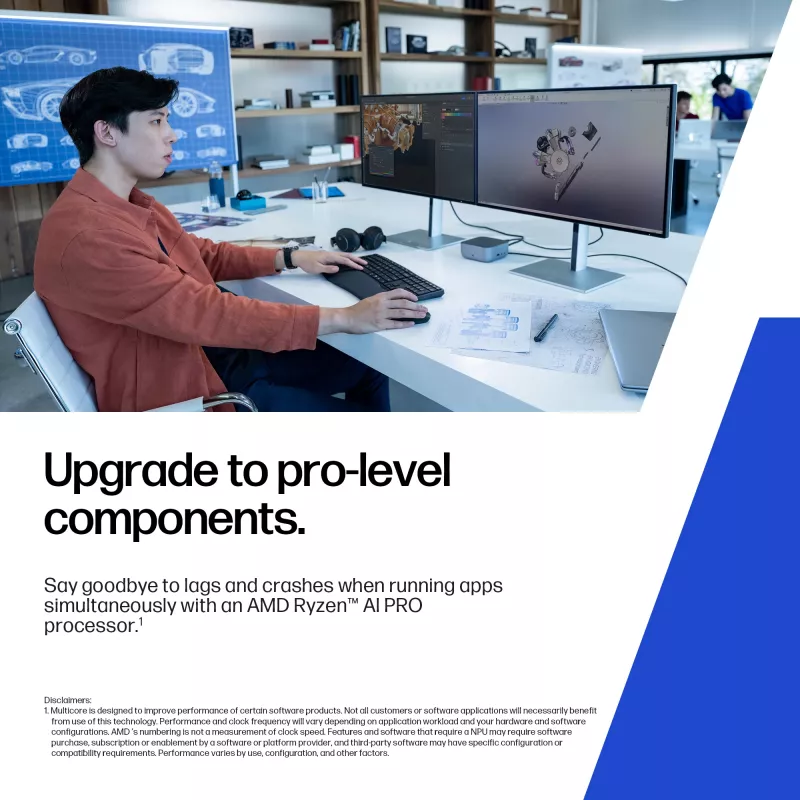HP ZBook 8 G1ak A3ZT3ET estação de trabalho móvel AI PC, AMD Ryzen AI 7 PRO 350, 35,6 cm (14 polegadas) WUXGA IPS 1920 x 1200, 32 GB de RAM, SSD NVMe de 1 TB, AMD Radeon 860M, Wi-Fi 7, Bluetooth, Windows 11 Pro, teclado alemão, Meteor Silver