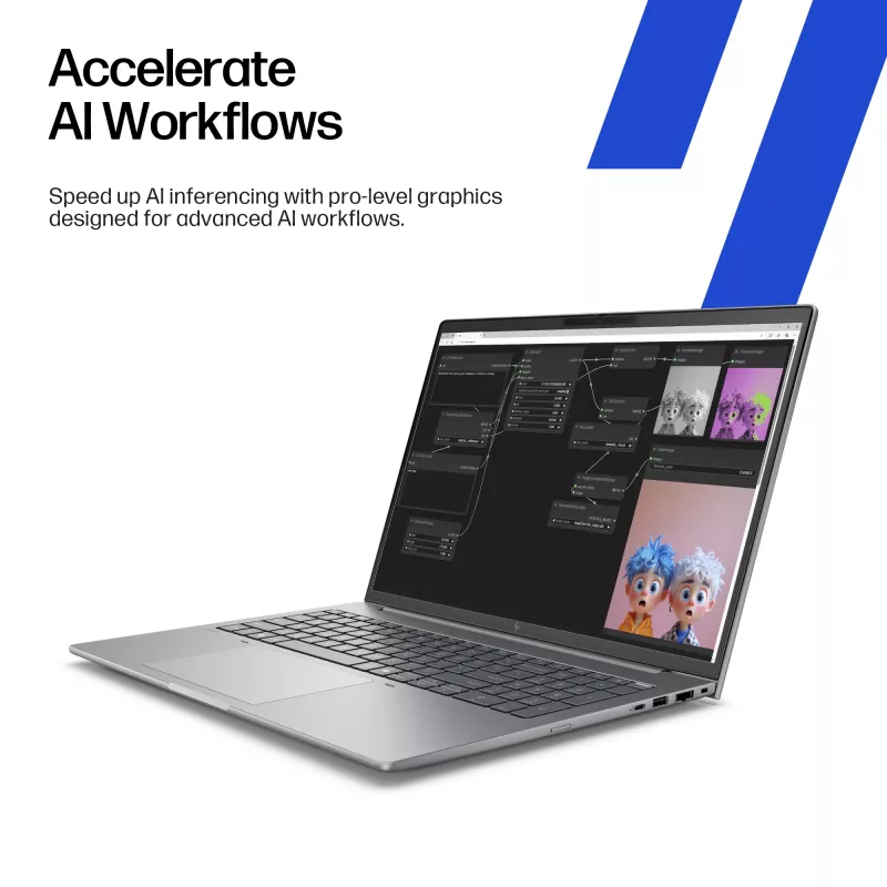 HP ZBook 8 G1ak A3ZT4ET estação de trabalho móvel AI PC, AMD Ryzen AI 7 PRO 350, 35,6 cm (14 polegadas) WQXGA IPS 2560 x 1600 120 Hz, 64 GB de RAM, SSD NVMe de 2 TB, AMD Radeon 860M, Wi-Fi 7, Bluetooth, Windows 11 Pro, teclado alemão