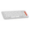 Conjunto de teclado e rato Logitech POP Icon universal Bluetooth QWERTY US International laranja branco