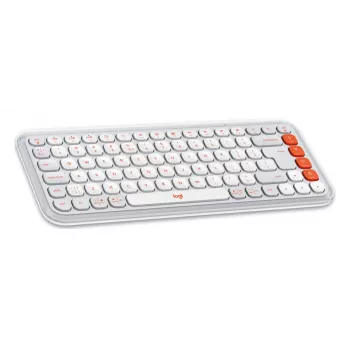 Conjunto de teclado e rato Logitech POP Icon universal Bluetooth QWERTY US International laranja branco