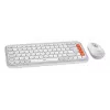 Conjunto de teclado e rato Logitech POP Icon universal Bluetooth QWERTY US International laranja branco
