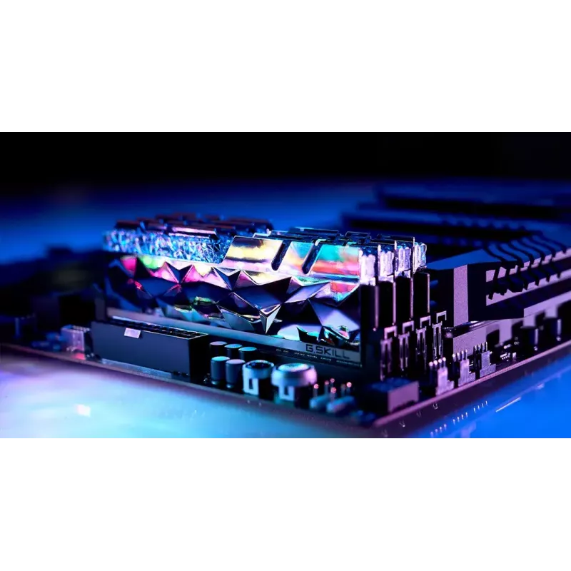 DIMM 64 GB DDR4-3600 (4x 16 GB) Quad-Kit, memória RAM prateada, F4-3600C16Q-64GTESC, Trident Z Royal Elite, INTEL XMP